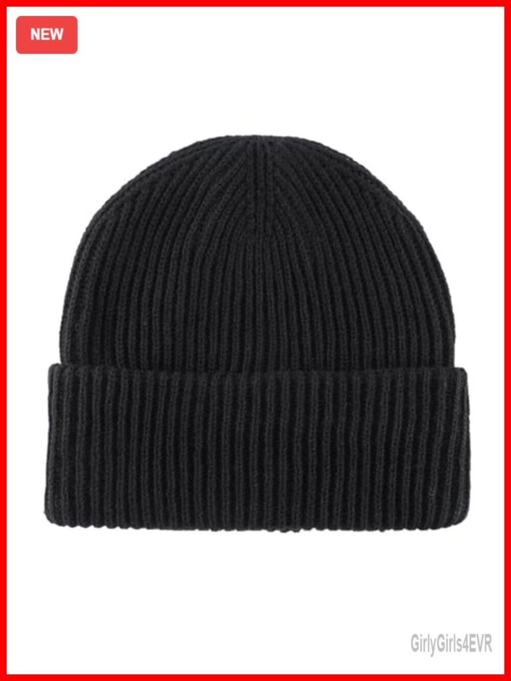 Rib Knit Beanie Hat for Men Women Winter Warm Cuff Beanie Ski Snow